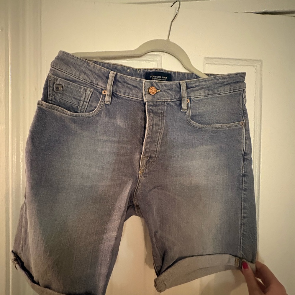 Scotch & Soda Light Blue Denim Jean Shorts